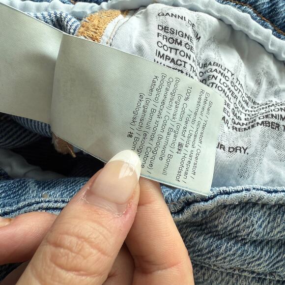 GANNI Heavy Weight Drawstring Wide Leg Jeans - Picture 5 of 6